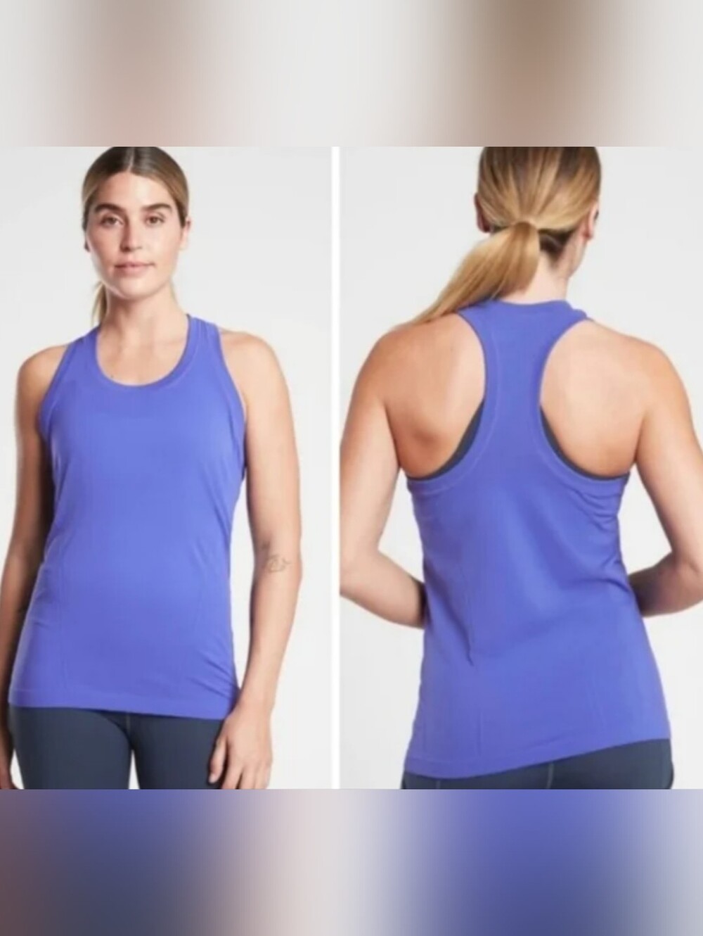 Athleta Momentum Seamless Racerback Athletic Tank Top Purple XS / GUC